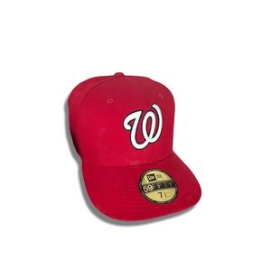 NEW ERA RED FITTED HAT FOR MEN